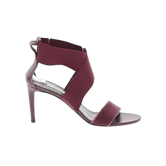 Balenciaga Elegant Burgundy Heeled Sandals 37.5 (7 1/2) 926 - Picture 1 of 12